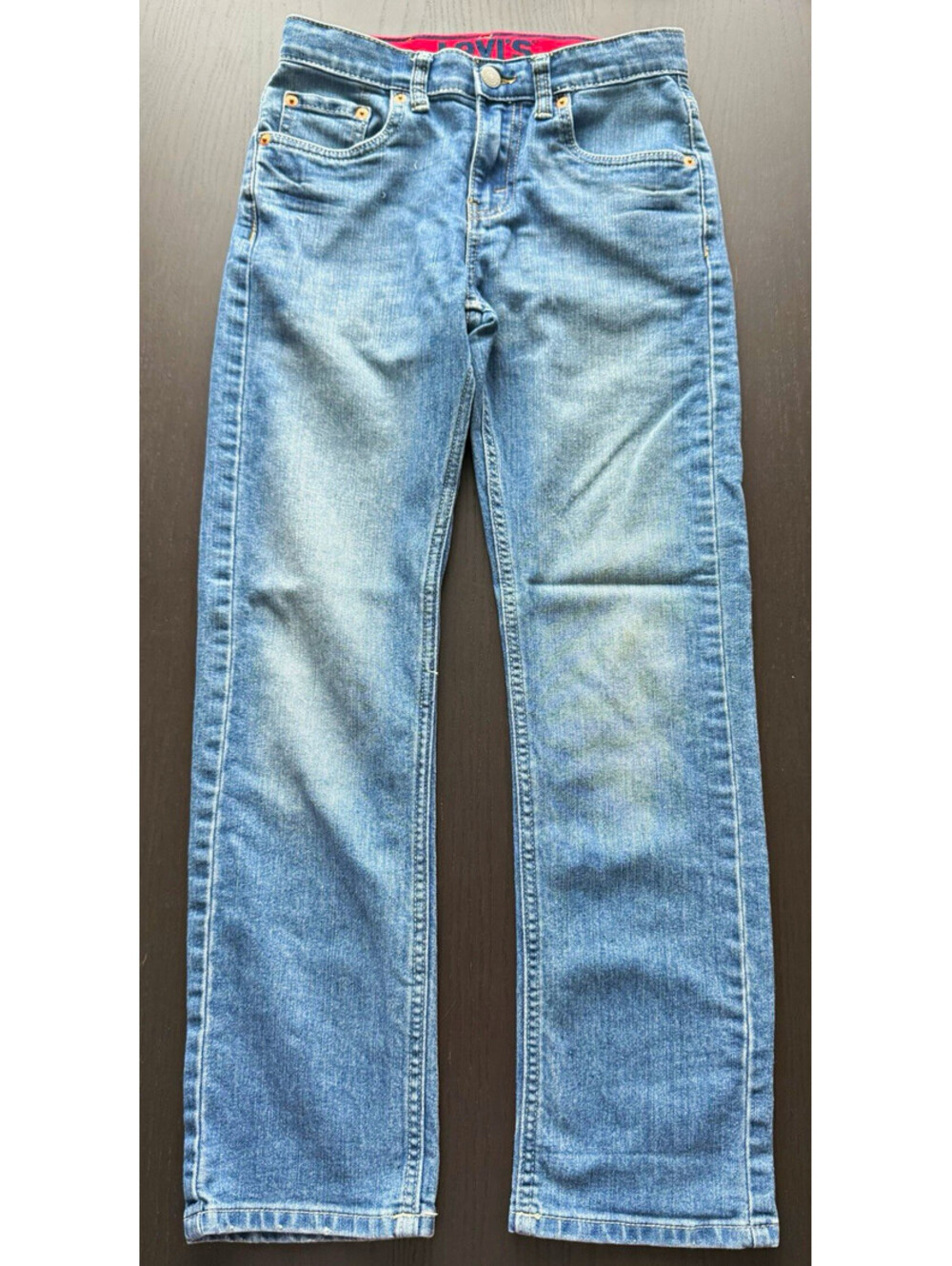 Levi's 514 Boys Jeans Size 12 Reg 26x27 Blue Light Wash Straight Fit Denim